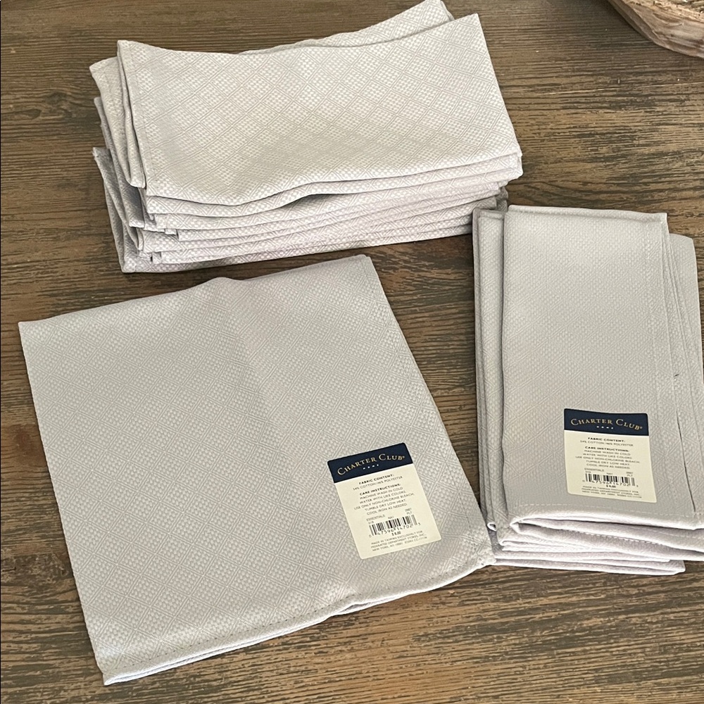 19 Charter Club Light Gray Napkins